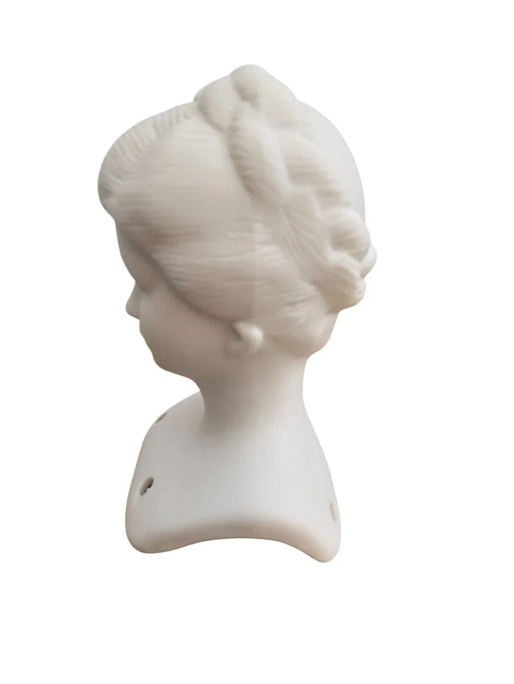 Vintage 1998 Unpainted Bisque Doll Bust Head 